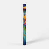 Olifant geschilderd in heldere kleuren samsung galaxy hoesje (Rechterkant)