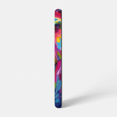 Olifant geschilderd in heldere kleuren samsung galaxy hoesje (Linkerkant)