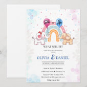 Olifant geslacht Geslacht Reveal Uitnodiging" Kaart (Voorkant / Achterkant)