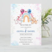 Olifant geslacht Geslacht Reveal Uitnodiging" Kaart (Staand voorkant)