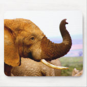 Olifant Geuren Wildlife Fotografie Mousepad Muismat (Voorkant)