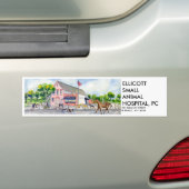 olifant. Gewijzigde huisdieren, ELLICOTTSMALLANIMA Bumpersticker (Op auto)