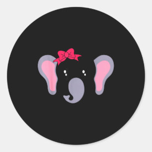 Olifant gezicht boog grappig halloween kostuum ronde sticker