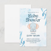 Olifant Giraffe baby design douche Kaart (Voorkant / Achterkant)