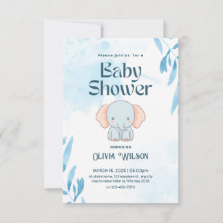 olifant giraffe baby ontwerp shower kaart