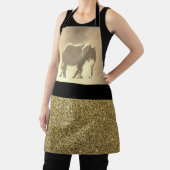 Olifant goud en zwart elegant schort (Insitu)