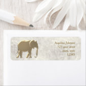 Olifant Gouden Retouradres Etiket (Insitu)