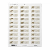 Olifant Gouden Retouradres Etiket (Full Sheet)