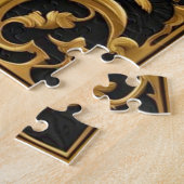 Olifant gouden sierlijke lijst legpuzzel (Zijkant)