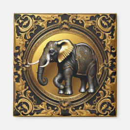 Olifant gouden sierlijke lijst magneet