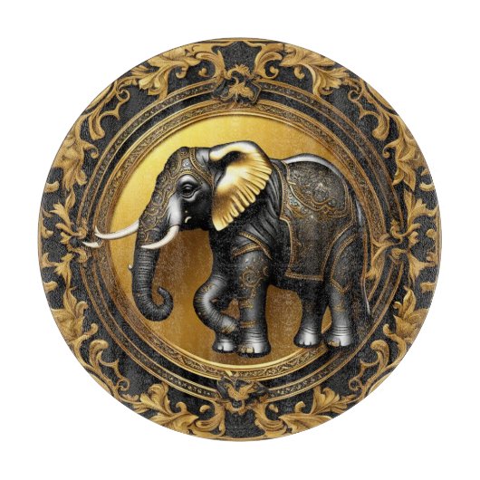 Olifant gouden sierlijke lijst snijplank (Voorkant)