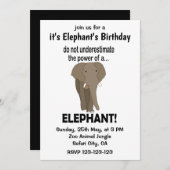 Olifant Grappig Schattige Olifant Verjaardag Kaart (Voorkant / Achterkant)