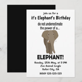 Olifant Grappig Schattige Olifant Verjaardag Kaart