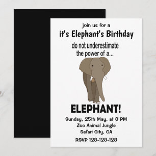 Olifant Grappige Cute Olifant Verjaardag Kaart