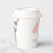 Olifant grijs kunst baby shower circus custom papieren bekers (Rechts)