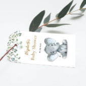 Olifant groen Baby shower dank u Cadeaulabel