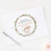 Olifant Groen Kerstmis Santa hat Baby shower Ronde Sticker (Envelop)