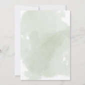 Olifant Groene Bladeren Baby Shower Uitnodiging (Achterkant)