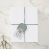 Olifant Groene Stippen Baby Shower Bedankt Cadeaulabel (Met Touw)