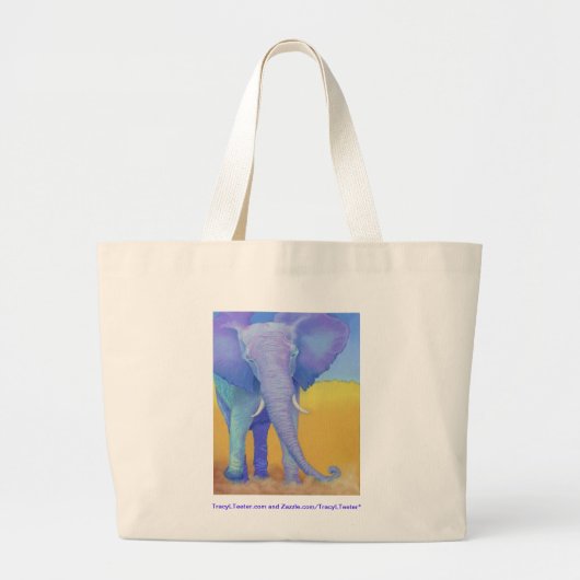 olifant grote tote bag (Voorkant)