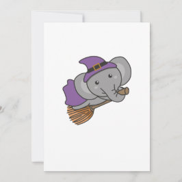 Olifant Halloween Heks Kinderen Heksen Kostuum Feestdagenkaart
