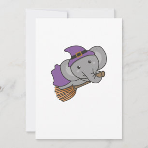 Olifant Halloween Heks Kinderen Heksen Kostuum Feestdagenkaart