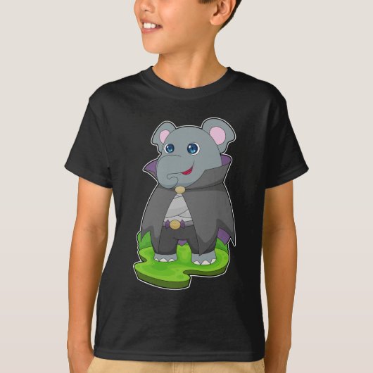 Olifant Halloween Vampier T-shirt (Voorkant)