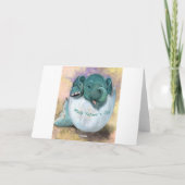 Olifant Hatching Funny Fathers's Day Kaart (Achterkant)