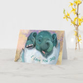Olifant Hatching Funny Fathers's Day Kaart (Gele Bloem)