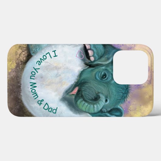 Olifant Hatching Grappige iPhone Case - Aangepaste (Achterkant (horizontaal))