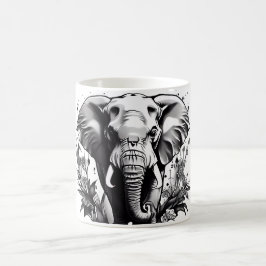 Olifant Head op een Coffee Mok Collectors Set