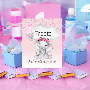 Olifant Heet Lucht Ballon Baby Shower Traktaties Poster