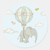 Olifant Heet Lucht Ballon stickers (Voorkant)