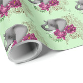 Olifant Henna Lotus Bloem Cadeaupapier (Rol Hoek)