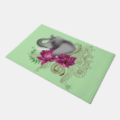 Olifant Henna Lotus Bloemen Deurmat (Schuin)