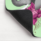 Olifant Henna Lotus Bloemen Muismat (Hoek)
