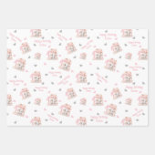 Olifant Herfst 1e Verjaardags Meisje Gepersonalise Inpakpapier Vel (Voorkant)