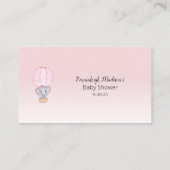 Olifant Hete Luchtballon Baby Luier Raffle Informatiekaartje (Achterkant)