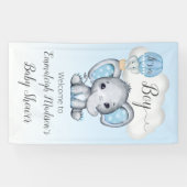 Olifant Hete Luchtballon Baby shower Het is een Jo Spandoek (Horizontaal)