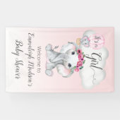 Olifant Hete Luchtballon Baby shower Het is een Me Spandoek (Horizontaal)