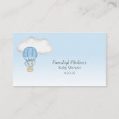 Olifant Hete Luchtballon Baby shower Luier Raffle Informatiekaartje (Achterkant)