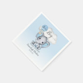 Olifant Hete Luchtballon Blauw Baby shower voor Jo Servet (Hoek)