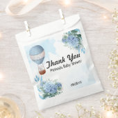 Olifant Hete Luchtballon Blauwe Hortensia Bedankzakje (Geknipt)