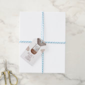 Olifant Hete Luchtballon Boho Baby shower Cadeaulabel (Met Touw)