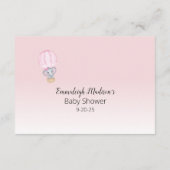 Olifant Hete Luchtballon Gissen Graaf Baby Informatiekaartje (Achterkant)