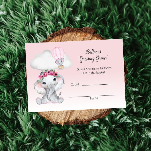 Olifant Hete Luchtballon Gissen Graaf Baby Informatiekaartje