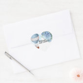 Olifant Hete Luchtballon Hydrangea Cupcake Topper Hart Sticker (Envelop)