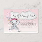 Olifant Hete Luchtballon Mama's Belly Size Baby Informatiekaartje (Voorkant)