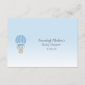 Olifant Hete Luchtballon Moeder Buik Maat Baby Jon Informatiekaartje (Achterkant)