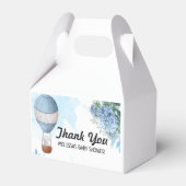 Olifant heteluchtballon blauwe hortensia dank u bedankdoosjes (Voorkant Zijde)